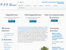 Tablet Screenshot of huh-reisen.de